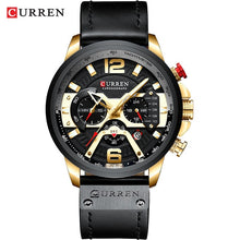 Load image into Gallery viewer, CURREN Casual Sport Watches for Men Blue Top Brand Luxury Military Leather Wrist Watch Man Clock Fashion Chronograph Wristwatch