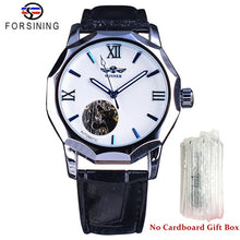 Load image into Gallery viewer, Winner Blue Ocean Geometry Design Transparent Skeleton Dial Mens Watch Top Brand Luxury Automatic Fashion Mechanical Watch Clock
